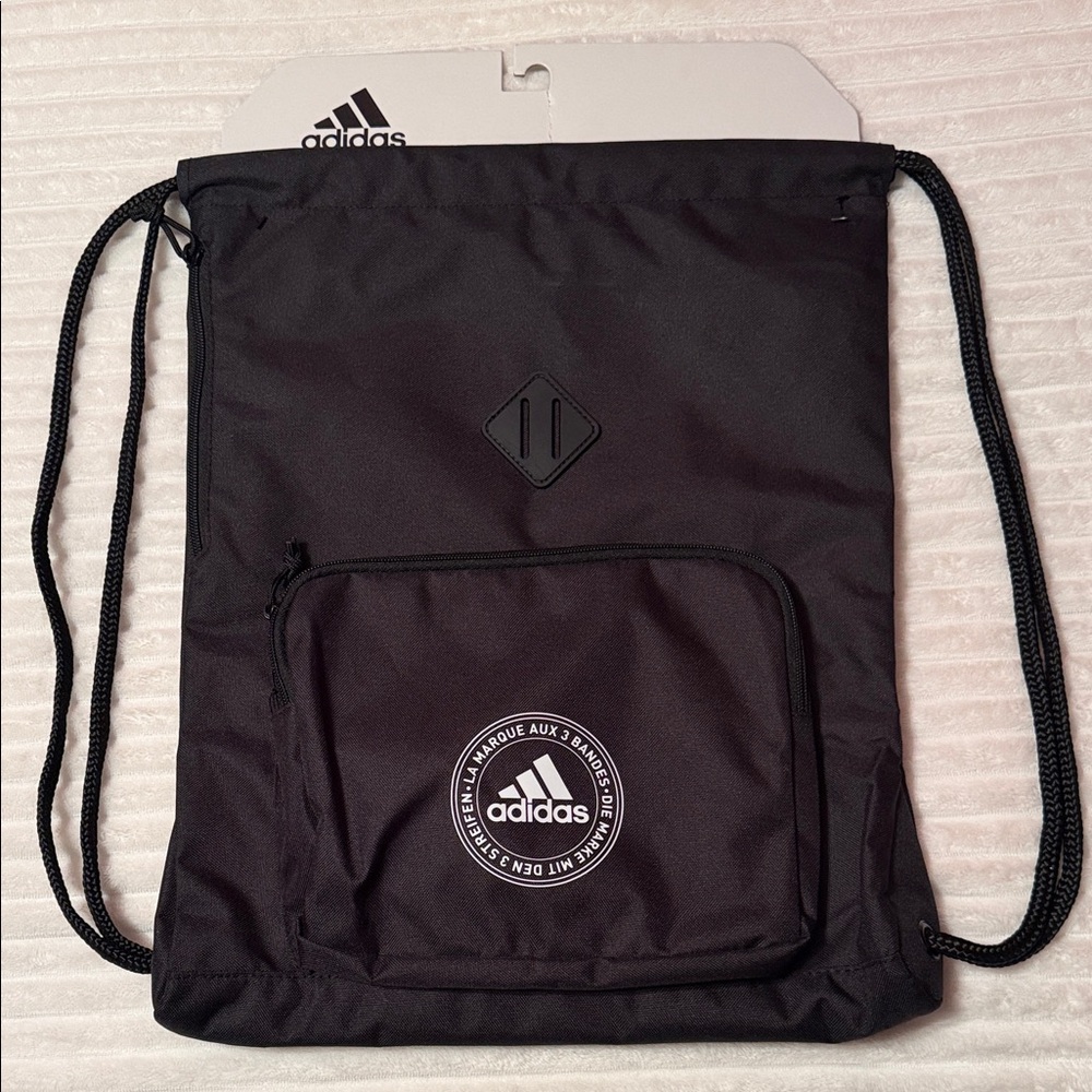 Adidas Black Drawstring Backpack